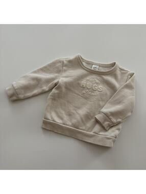 12m More Hugs Please Neutral Sweatshirt